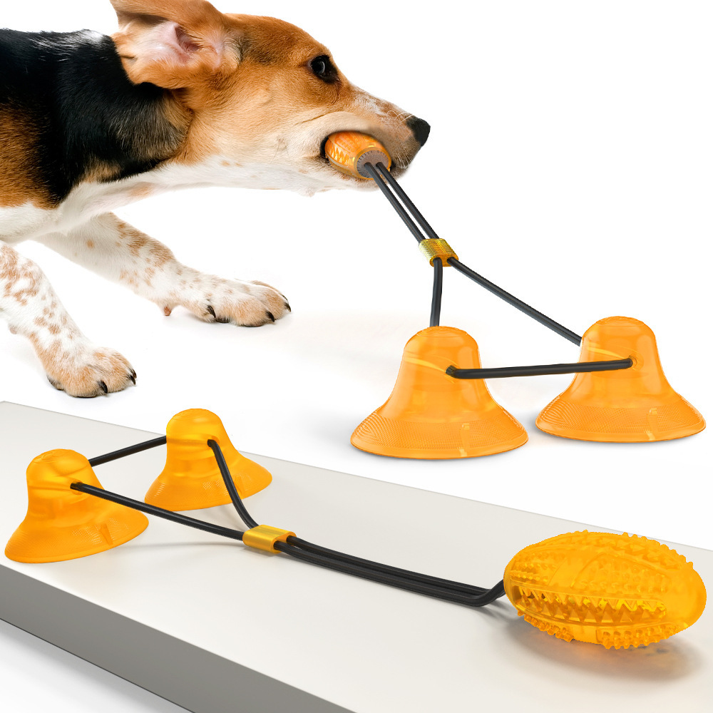 Multifunction Double Tug Rope Balls Sucker Toy Dog Molar Bite Toys - Image 8
