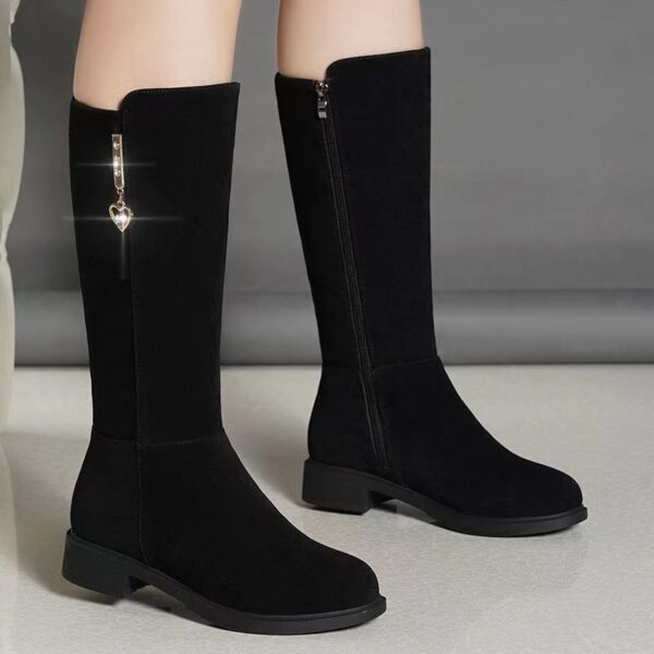 Fleece Lined Mid Calf Warm Cotton Boots - Image 7