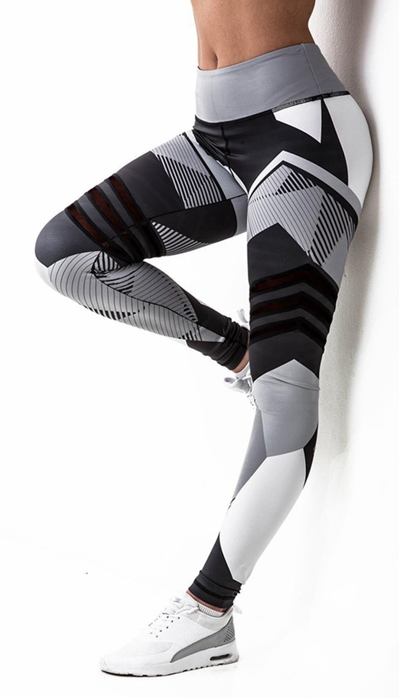 Printed Reflective Sport Yoga Pants Women Fitness Gym Leggings Running Compression Tights Quick Dry Sport Clothes Trousers - Image 13