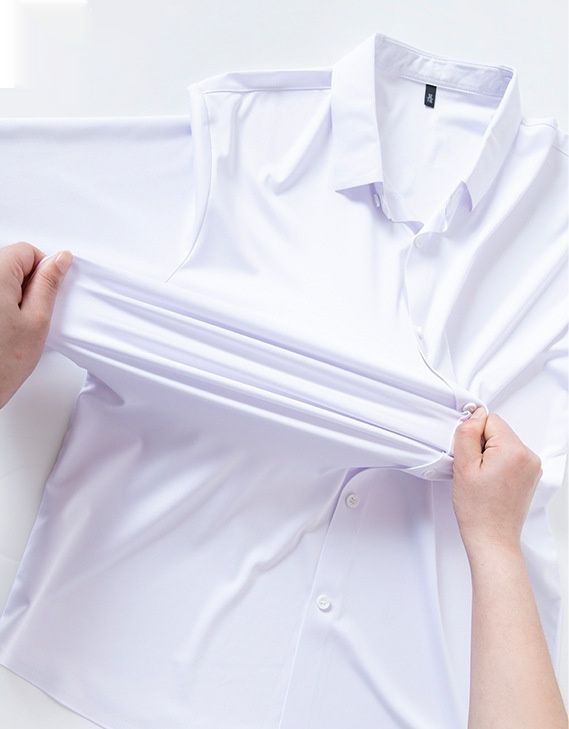 High-elasticity Mens Seamless Wrinkle-free Ice-silk Long-sleeve Shirt - Image 64