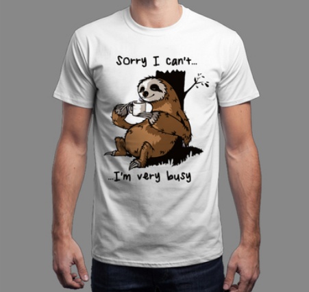 Sloth fat house spoof cotton T-shirt - Image 8