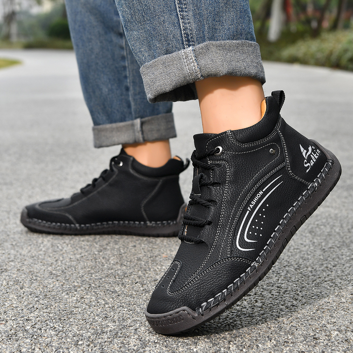 Plus-size Mens Fashion With Hand-stitched Soles - Image 17
