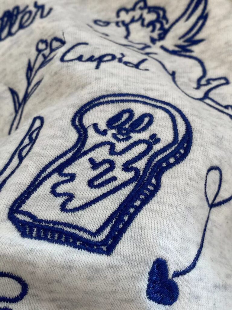 Chest-embroidered Heart And Bunny