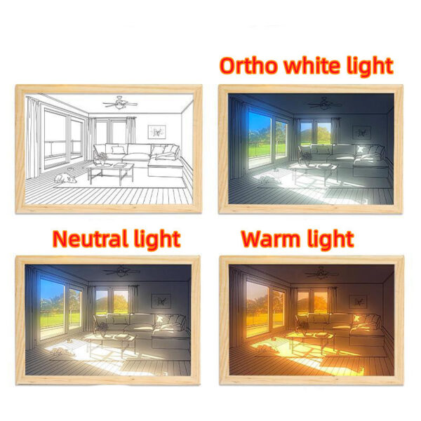 Illuminated Picture LED Decorative Light Painting Bedside Picture Style Creative Modern Simulate Sunshine Drawing Night Light Gift - Image 104