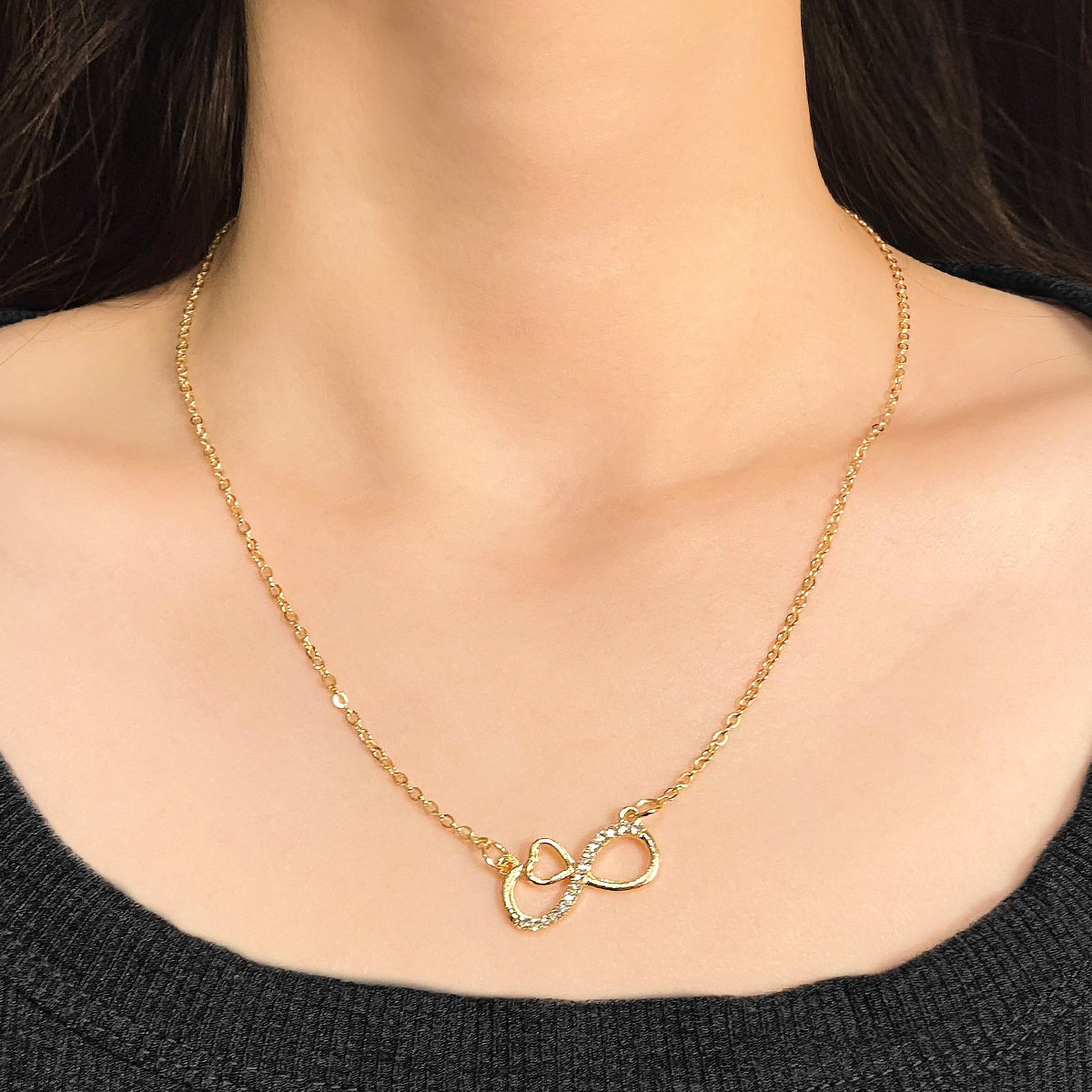 Infinite Symbol Necklace Choker Minimalist Light Luxury - Image 7