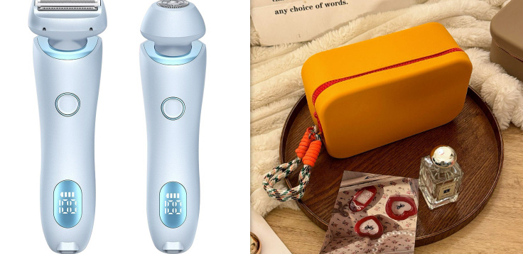 2 In 1 Hair Removal Epilator USB Rechargeable Trimmer Women Body Razor Face Leg Armpit Bikini Hand Pubic Shaver Hair Remover - Image 17