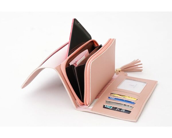 Geometric Letter Buckle Clutch Bag With Tassel And Petal Design For Young Women - Image 14