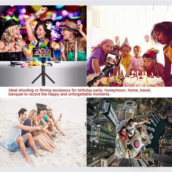 Compatible with Apple, Tripod Selfie Stick Mobile Universal Live Triangle Bracket One Bluetooth Selfie Artifact - Image 4