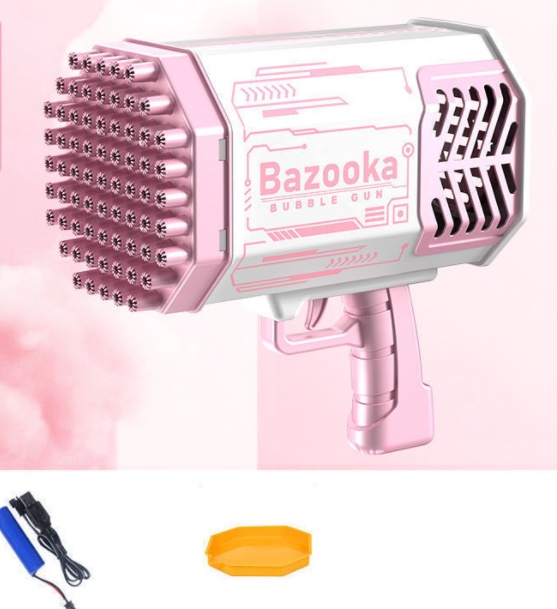 Bubble Gun Rocket 69 Holes Soap Bubbles Machine Gun Shape Automatic Blower With Light Toys For Kids Pomperos - Image 18