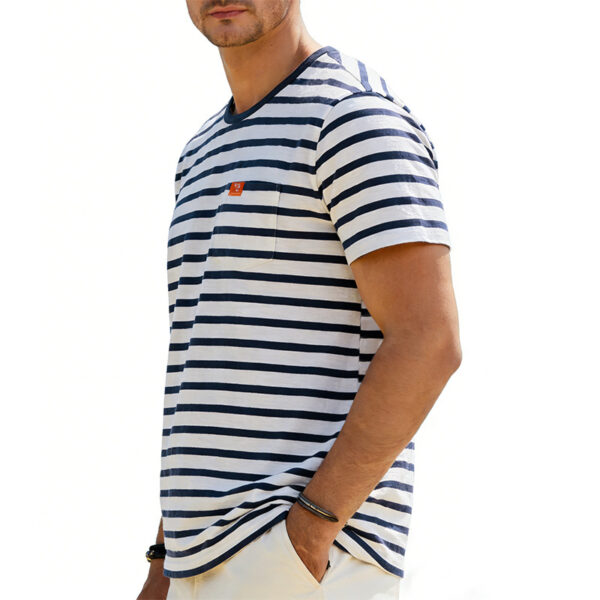 Men's Loose-fit Retro Simple Casual Crew-neck Short-sleeve T-shirt - Image 33