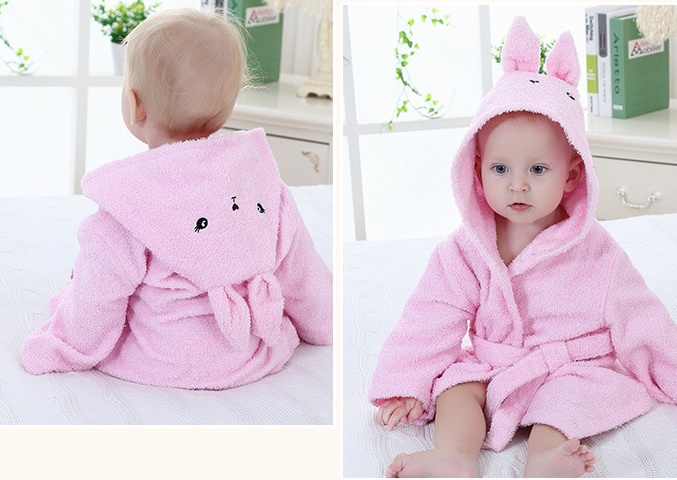 Cartoon Cute Animal Modeling Baby Bath Towels Baby Bathrobes Cotton Children