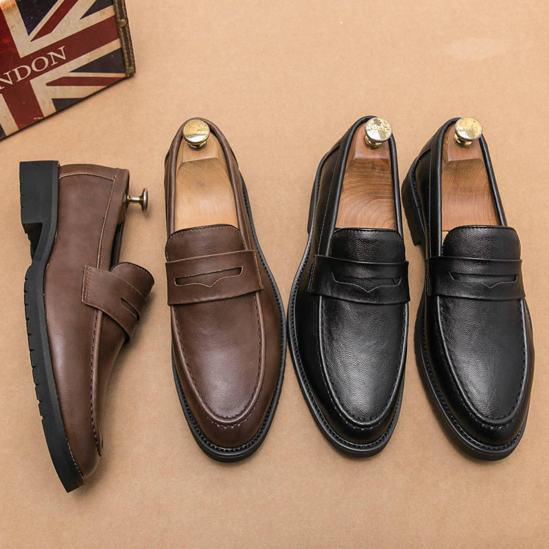 Retro Slip-on Round-toe British Loafers