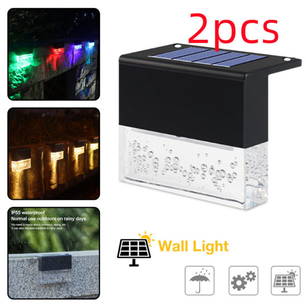 Waterproof New RGB LED Solar Light Step Fence Light - Image 5