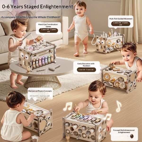 Infant And Toddler Hexahedral Educational Puzzle Toy - Image 4