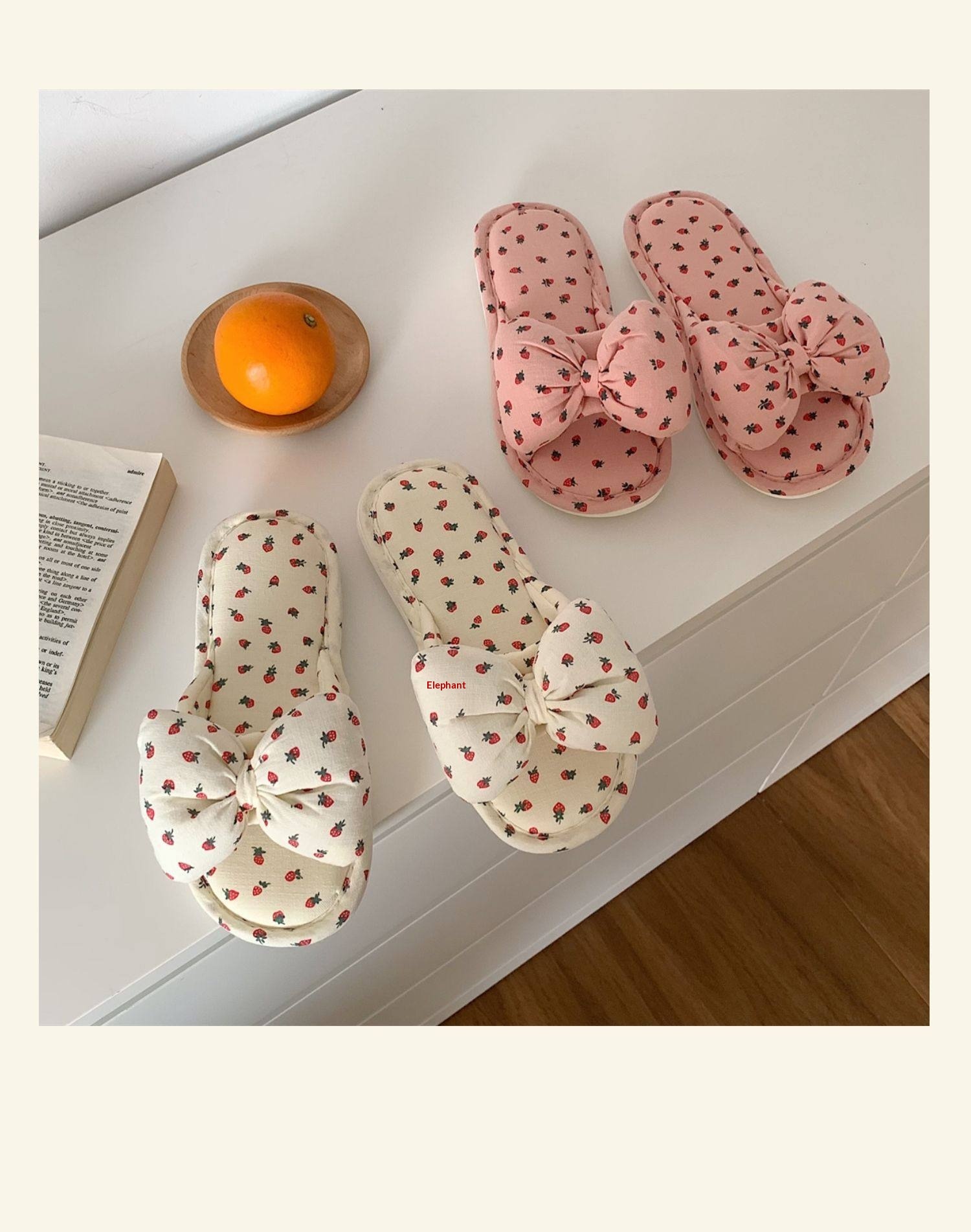 Household Sweet Bow-Knot Womens Cotton And Linen Slippers - Image 8
