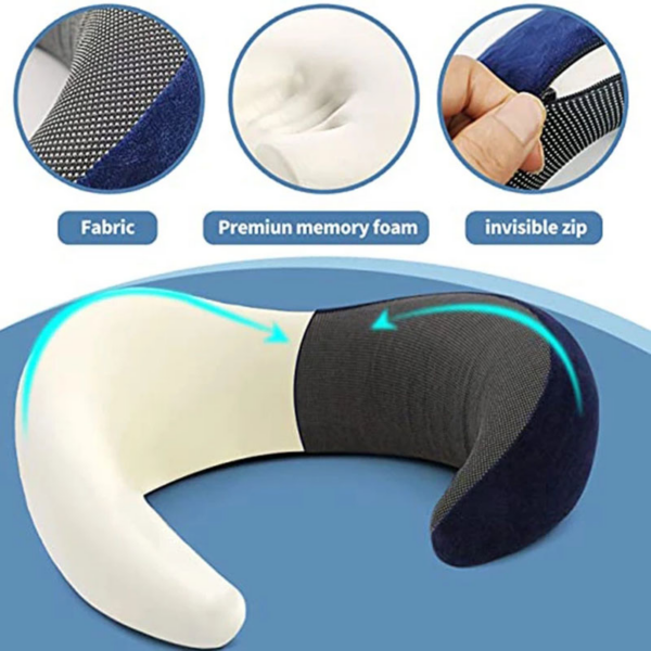 Travel Neck Pillow Non-Deformed Airplane Pillow Travel Neck Cushion Durable U-Shaped Travel Memory Cotton Nap Neck Pillow - Image 15
