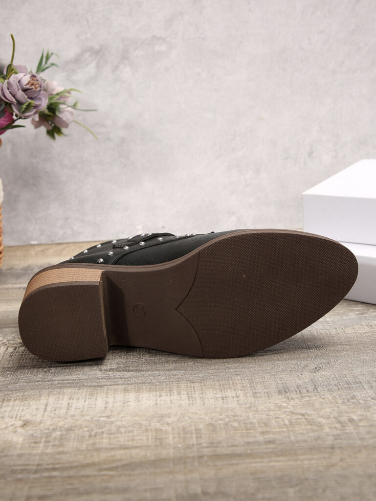Mid-heel Boots Winter Pointed Toe Shafted