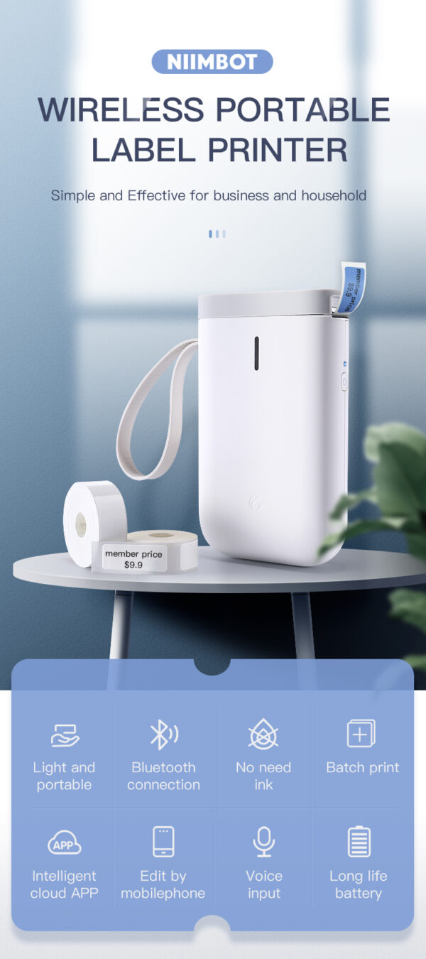 D11 Label Printer Bluetooth-compatible Household Non Drying Label Machine Fast Printing Home Use Office - Image 16