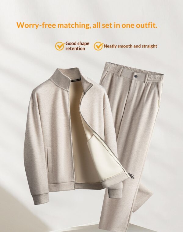 Men's Fashion Casual Stand-Collar Sweatshirt Sports Suit - Image 12