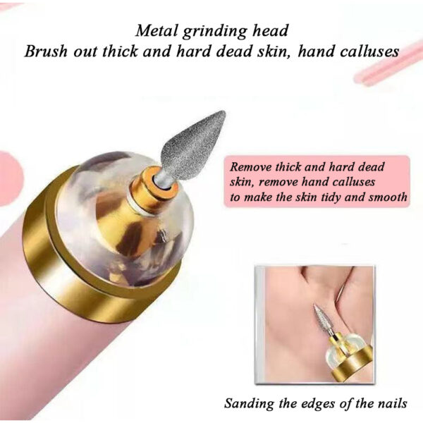 5in1 Manicure Machine Set Electric Nail Drill Polisher Cordless USB Rechargeable With LED Cutters Mill For Manicure Pedicure Accessor - Image 12