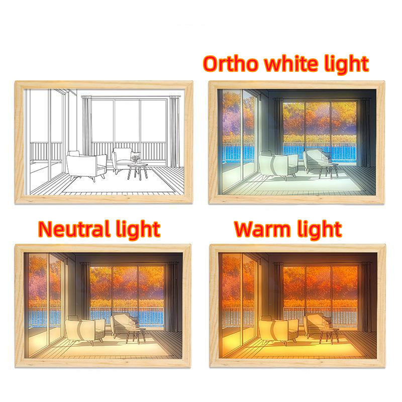 Illuminated Picture LED Decorative Light Painting Bedside Picture Style Creative Modern Simulate Sunshine Drawing Night Light Gift - Image 11