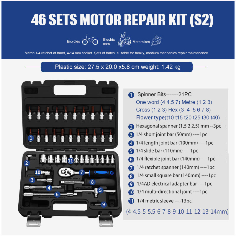 Socket Ratchet Wrench Set Repair Tools - Image 9