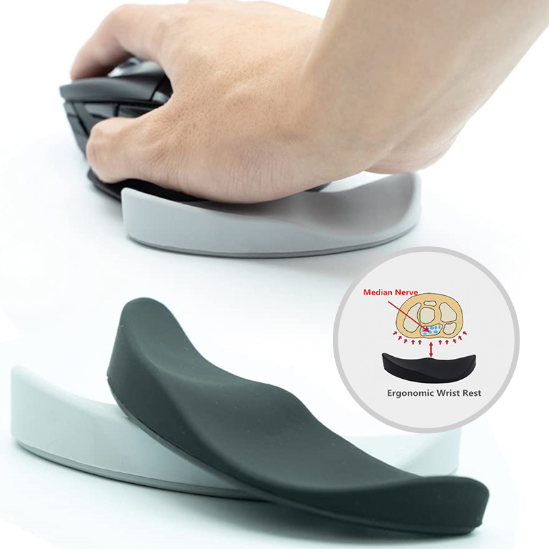 Ergonomic Mouse Wrist Rest Mouse Pads Silicon Gel Non-Slip Streamline Wrist Rest Support Mat Computer Mouse Pad For Office Gaming PC Accessories - Image 1