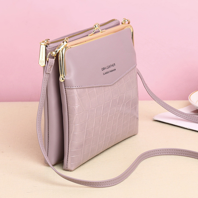 Lock Shoulder Bags Women Alligator Pattern Crossbody Phone Bag - Image 10