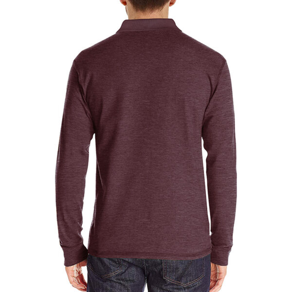 Mens Long-sleeve Lapel T-shirt Winter Base Layer Top - Image 23