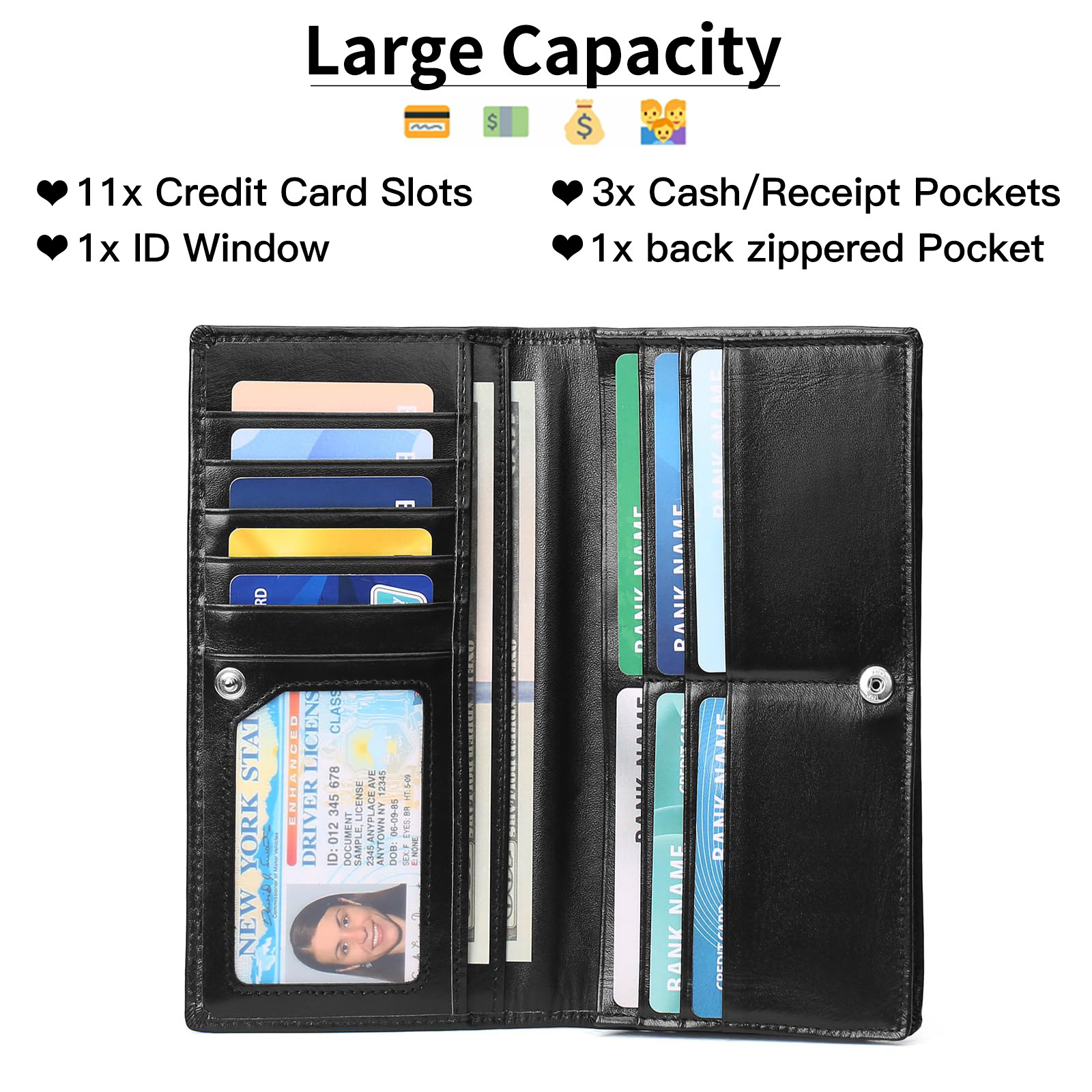 GOIACII Anti-Scanning Womens Long Wallet Ultra-Thin European And American Style Minimalist - Image 5