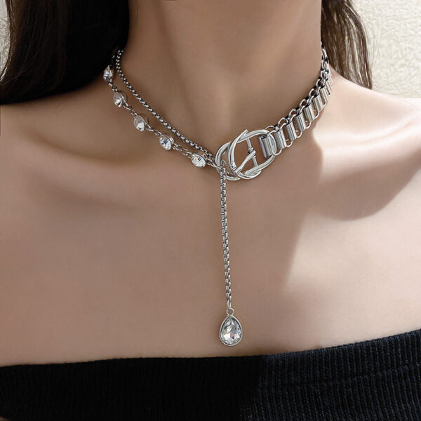 Fashionable Chic Cool-girl Style Patchwork Necklace - Image 2