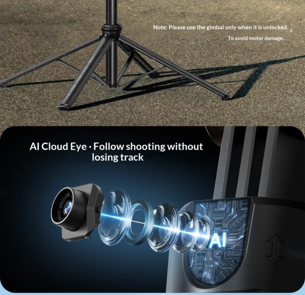 C17 Smartphone Selfie Stick Smart  Stabilized Extendable Gimbal With Full Auto Mode - Image 11