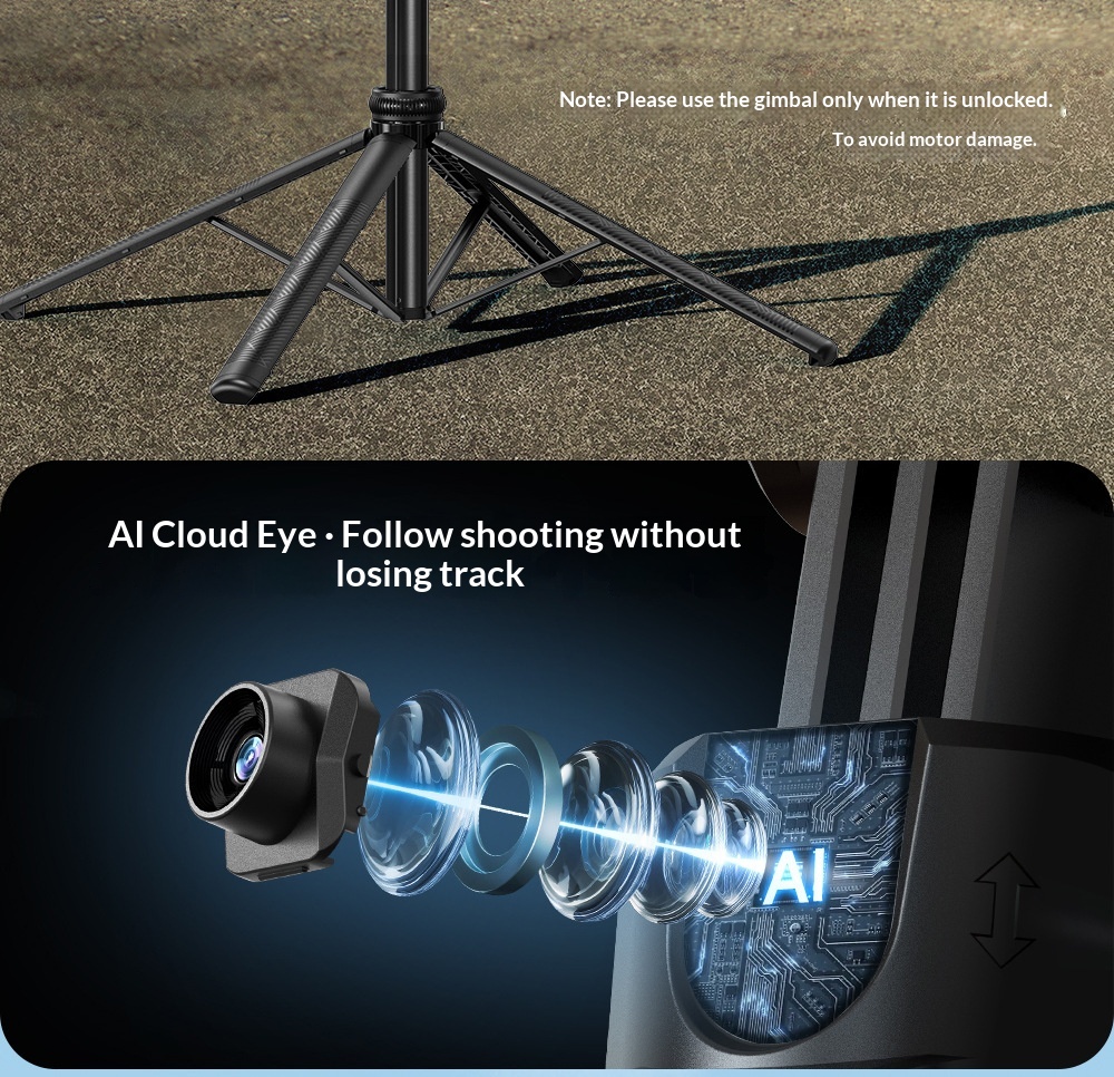 C17 Smartphone Selfie Stick Smart  Stabilized Extendable Gimbal With Full Auto Mode - Image 11