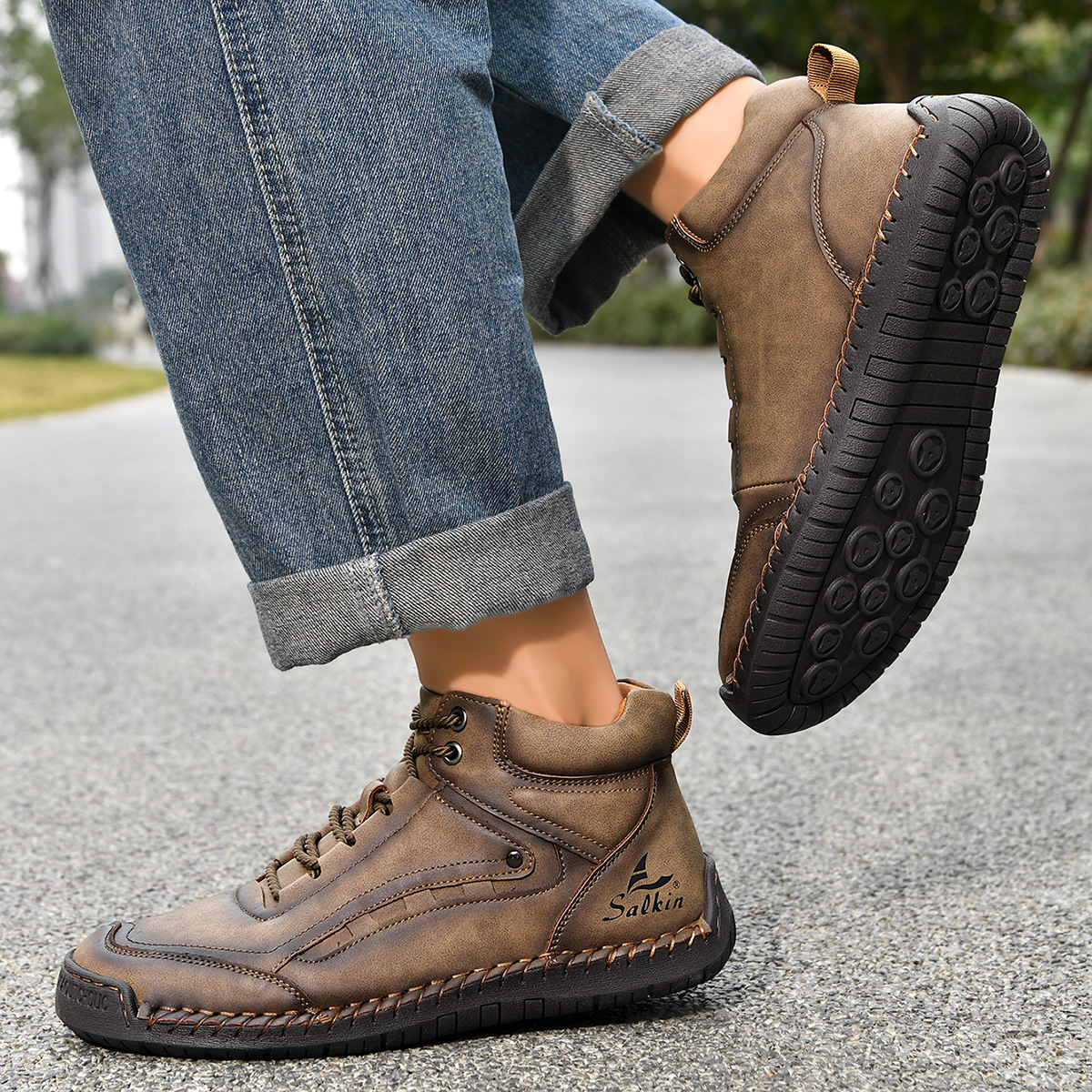 Hand-sewn Men's Casual Shoes - Image 15