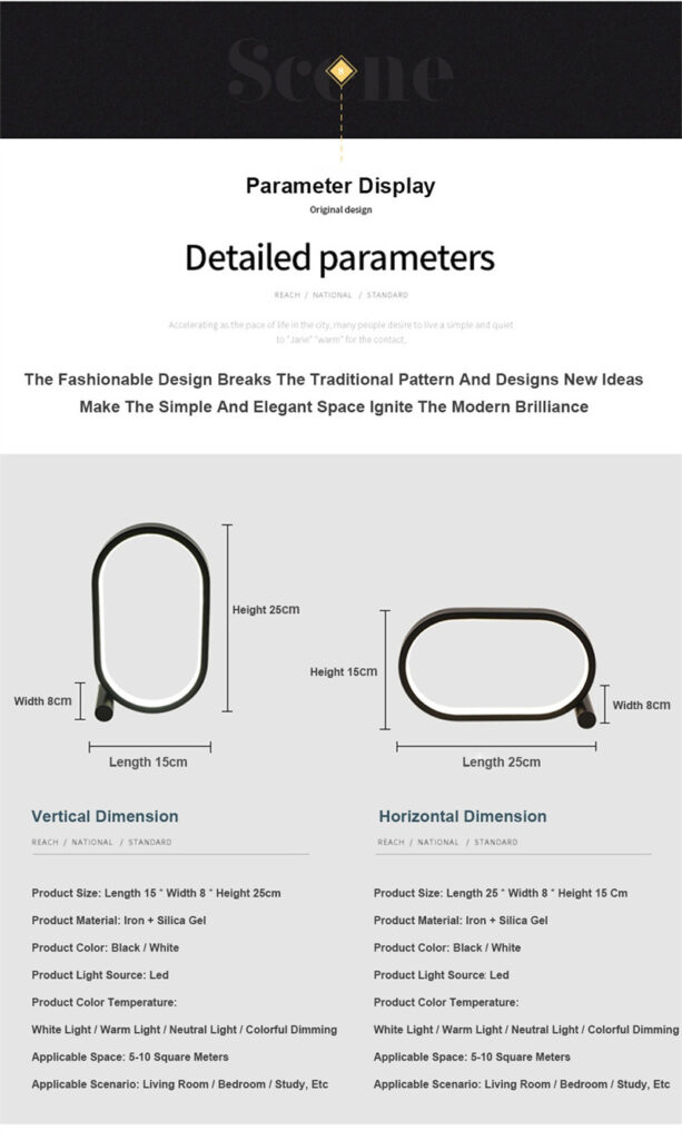 Usb Plug-In Lamp Oval Acrylic Lamp Touch Control Dimmable Modern Simple Creative Night Lamp Bedside Reading Lamp Desk Table Led