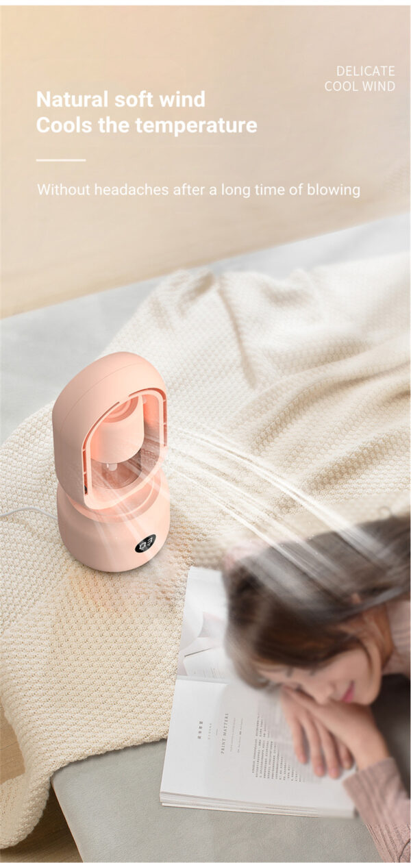 Summer Water Cooled Spray Mist Electric Fan USB Rechargeable Portable Wireless Air Humidifier Bladeless Ventilator Table Fan - Image 16