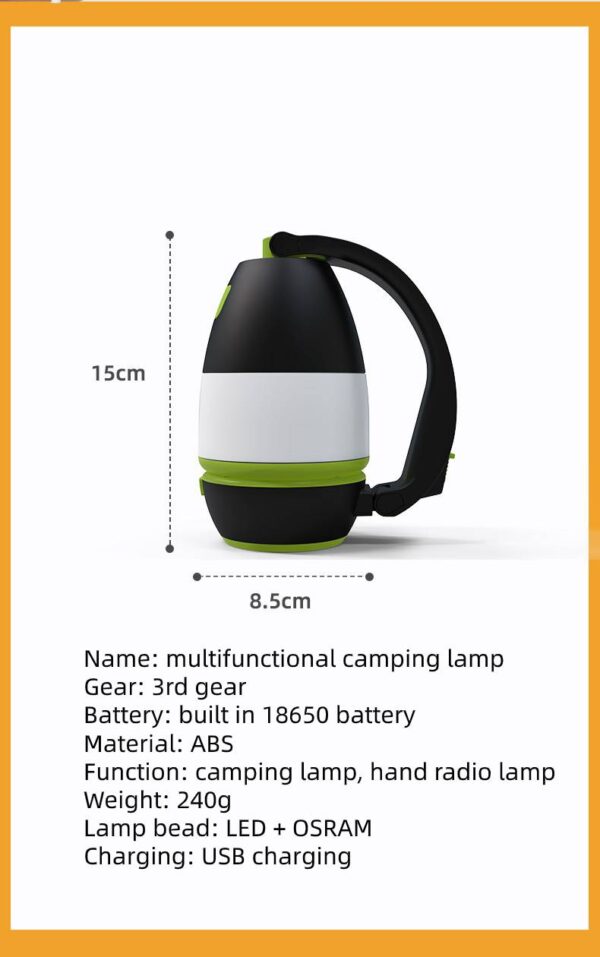 3 In1 Multifunctional Table Lamp Three In One LED Tent Lamp Car Night Light Foldable Emergency Flashlight - Image 13