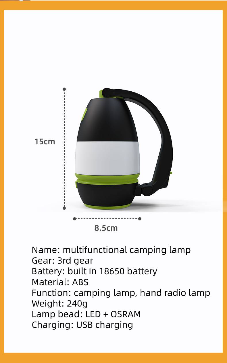 3 In1 Multifunctional Table Lamp Three In One LED Tent Lamp Car Night Light Foldable Emergency Flashlight - Image 13