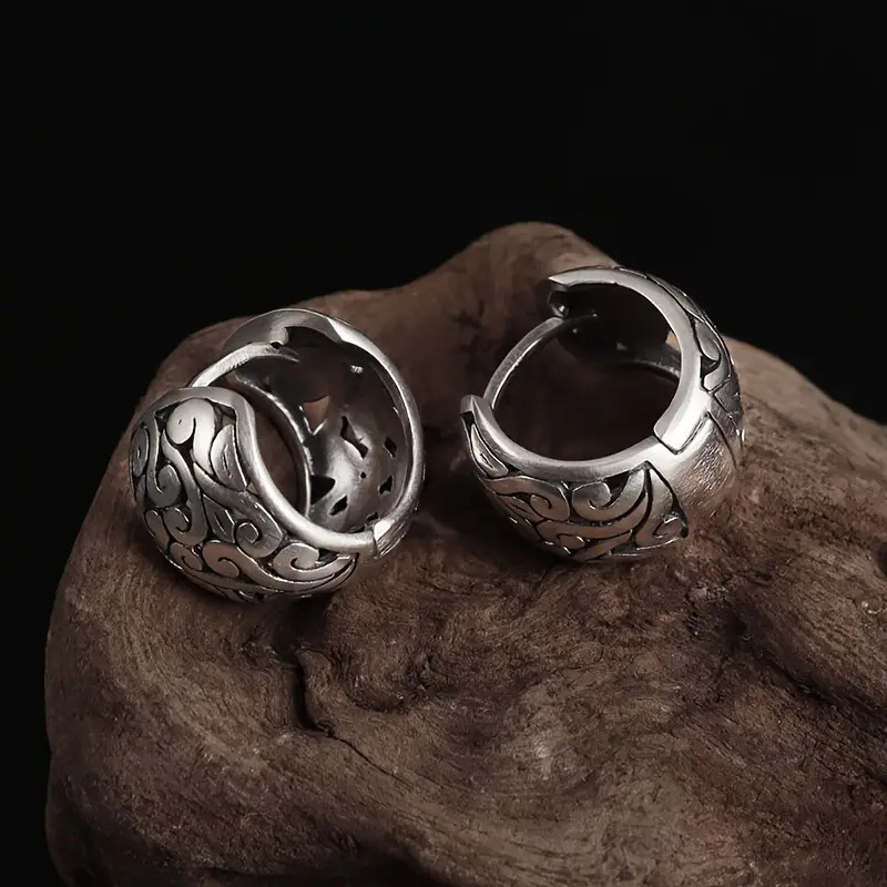 Geometric Hollow Flower Earrings Women