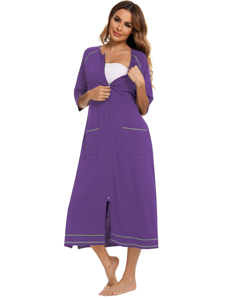 Comfortable Cardigan Womens Base-Layer Pajamas For Autumn And Winter