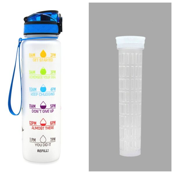 1L Tritan Water Bottle With Time Marker Bounce Cover Motivational Water Bottle Cycling Leakproof Cup For Sports Fitness Bottles - Image 30