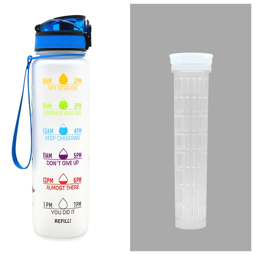 1L Tritan Water Bottle With Time Marker Bounce Cover Motivational Water Bottle Cycling Leakproof Cup For Sports Fitness Bottles - Image 30