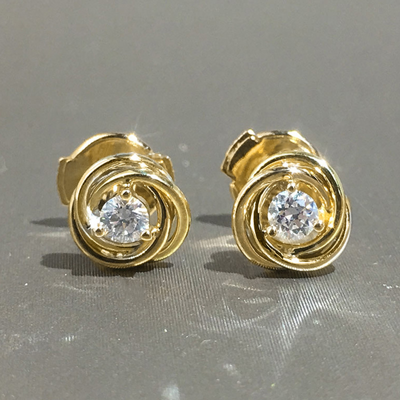 Korean-style Minimalist Gold-plated Copper Earrings - Image 6
