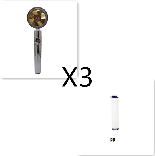 Shower Head Water Saving Flow 360 Degrees Rotating With Small Fan ABS Rain High Pressure Spray Nozzle Bathroom Accessories - Image 68