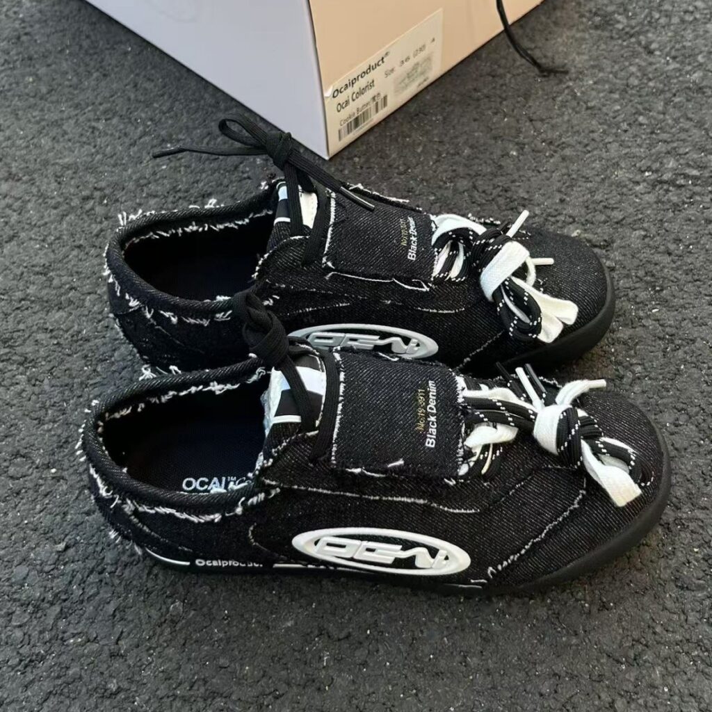 High-end Contrast-color Design Casual Flat Shoes For Commuting