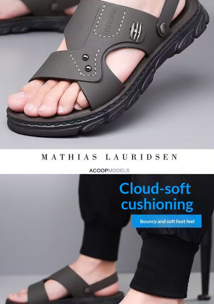 Waterproof Non-Slip Soft-Soled Mens Dual-Use Sandals