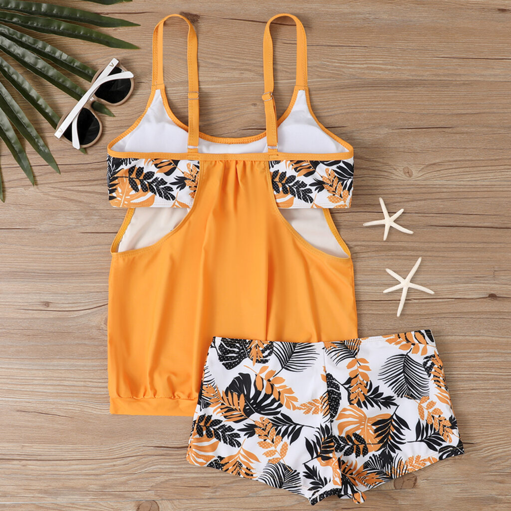 Printed Two-Piece Swimsuit Womens Beach Swimwear Set