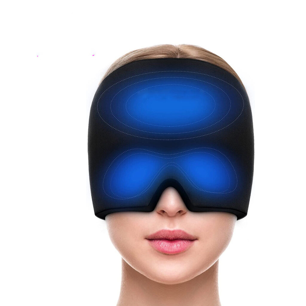 Migraine Relief Hat Cold Therapy Migraine Relief Products Comfortable Head Wrap Ice Pack Eye Mask For Puffy Eyes