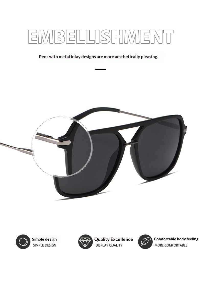 Classic Dual-Beam Sunglasses Mens Fashion Sunglasses - Image 21