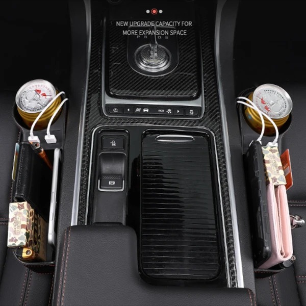 PU Car Organizer Seat Gap Storage Box Car Seat Side Slit for Wallet Phone Coins Cigarette Keys Cards Car Accessories - Image 3